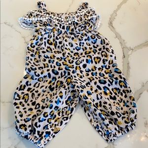 Baby Girl Cheetah jumpsuit 3-6 month